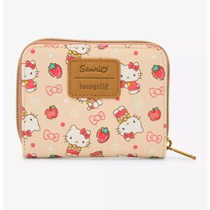 Loungefly Hello Kitty Wallet Jam Zip Around Sanrio New